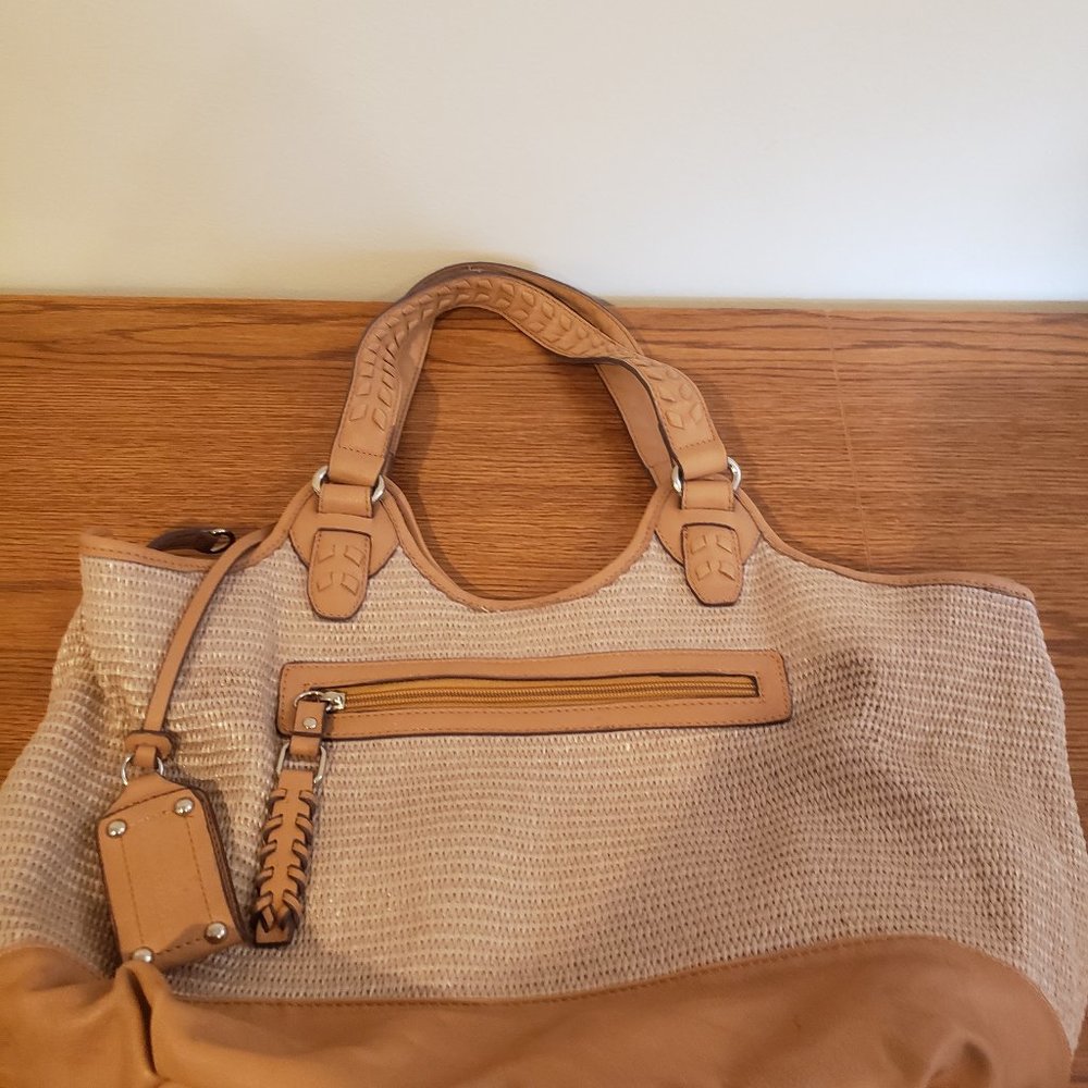 TIGNANELLO Straw Look handbag purse tote